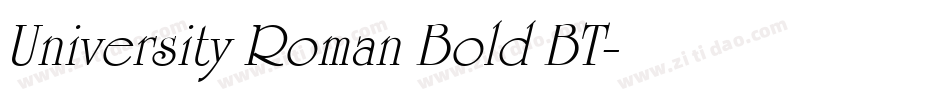 University Roman Bold BT字体转换